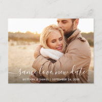 Modern Trendy Script Same Love New Date Photo