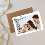 Modern Trendy simple Christmas collage Photo Holiday Card<br><div class="desc">photo christmas card</div>