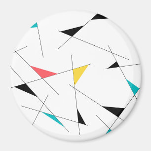 Modern, trendy, simple, fun geometric graphic magnet