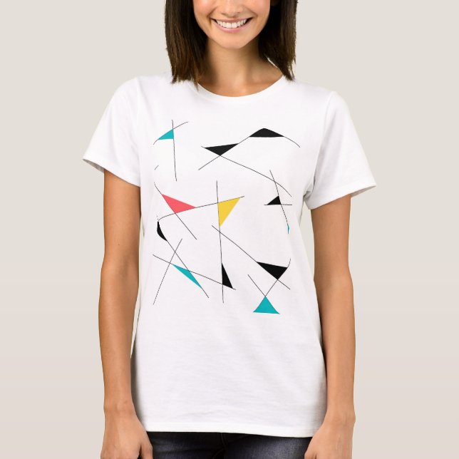 Modern, trendy, simple, fun geometric graphic T-Shirt (Front)