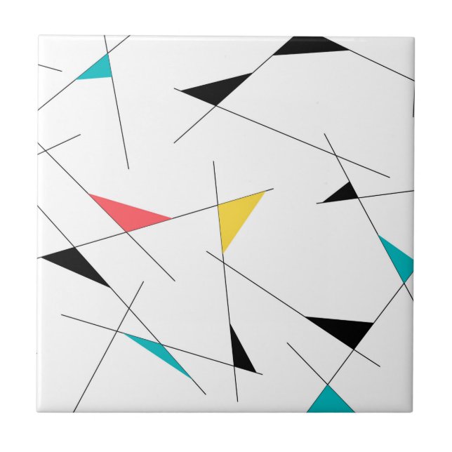 Modern, trendy, simple, fun geometric graphic tile (Front)