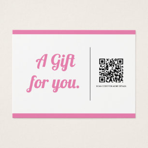 Modern Trendy Simple QR Code Gift Voucher Card
