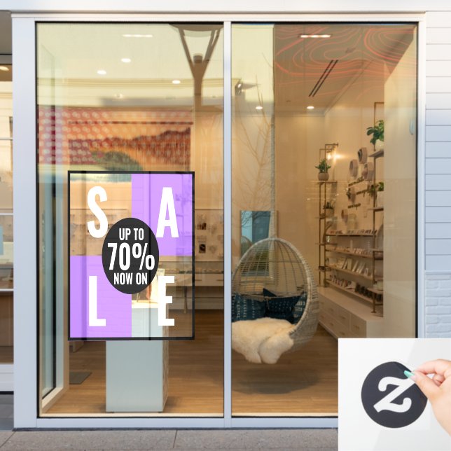 Modern Trendy store sale sign window clings (Store Window)