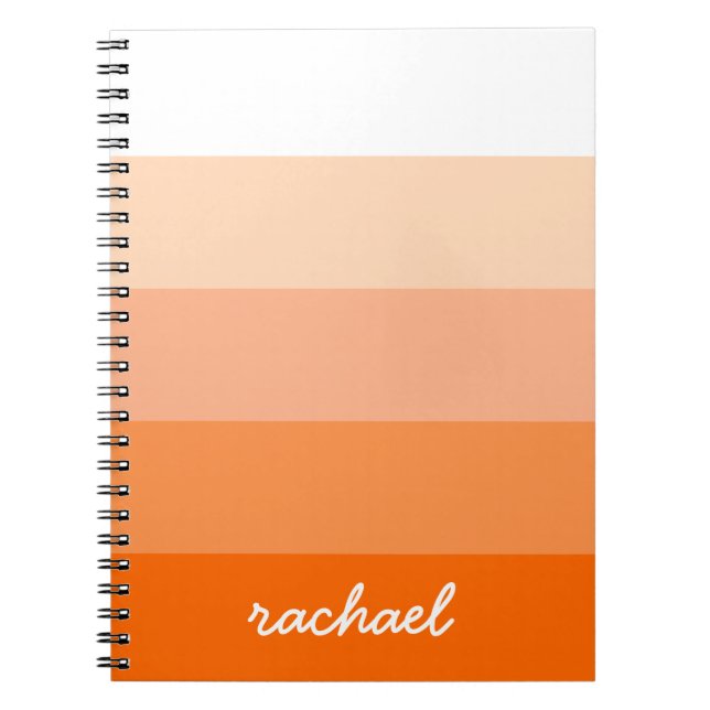 Modern Trendy Stripes Personalized Notebook (Front)