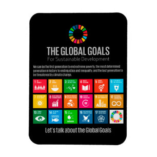 Modern Trendy Sustainability Goals Inspirational Magnet