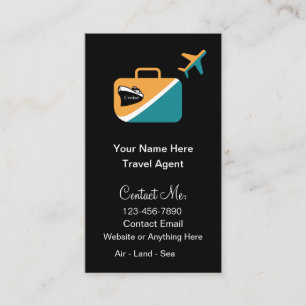 Modern Trendy Travel Agent Expert  Business Card