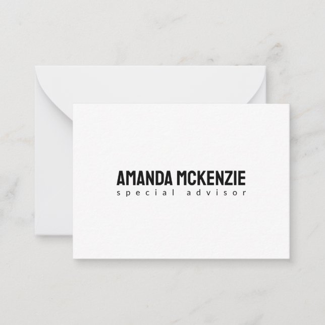 Modern Trendy Unique Creative Minimalist Design Card (Front)