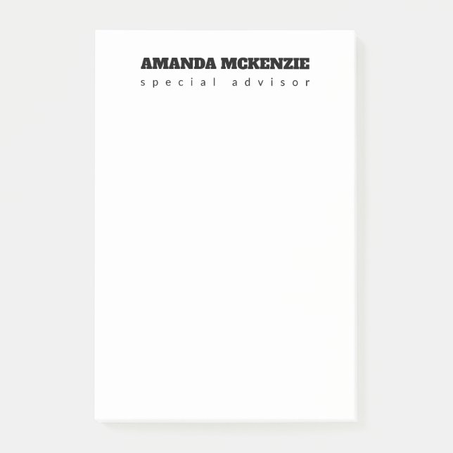 Modern Trendy Unique Creative Minimalist Post-it Notes (Front)