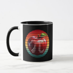 Modern Trendy Vintage Pi Day Apple Fruit Mug