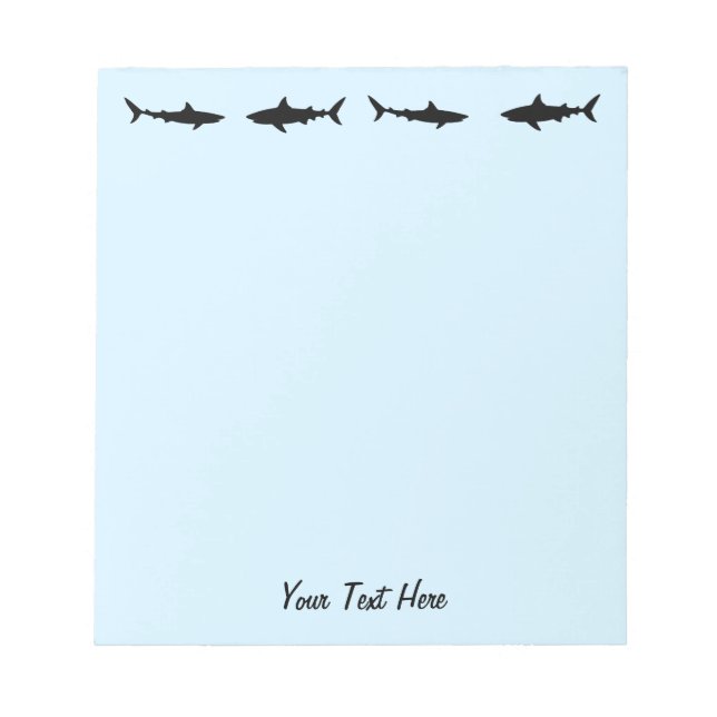 Modern Trendy vintage Shark - Sharks Personalized Notepad (Front)