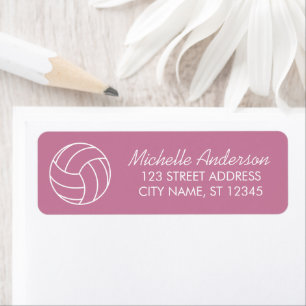 Modern Trendy Volleyball Return Address