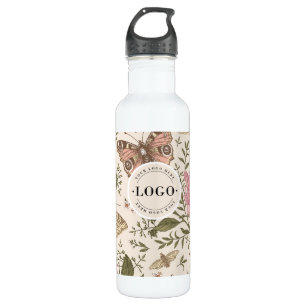 Modern Trendy Wildflower Botanical Floral Monogram 710 Ml Water Bottle