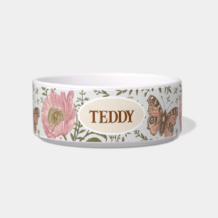 Modern Trendy Wildflower Botanical Floral Monogram Bowl