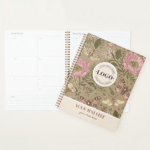 Modern Trendy Wildflower Botanical Floral Monogram Planner