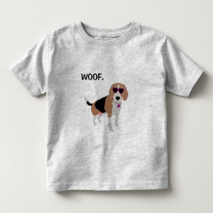 Modern tri-colour beagle dog toddler t-shirt