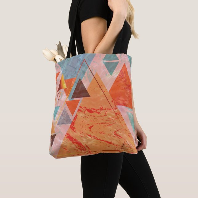 Modern triangle – artistic geometry  tote bag (Close Up)