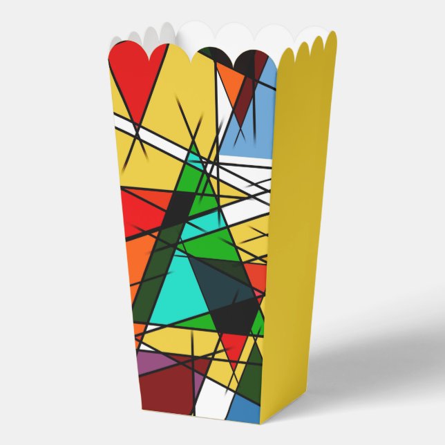 Modern Triangle Colorful Geometric  Favor Box (Front)