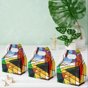 Modern Triangle Colorful Geometric Favor Box