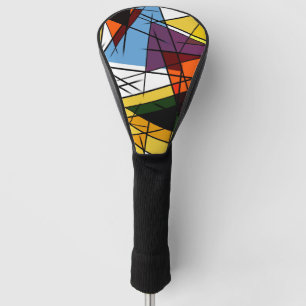 Modern Triangle Colorful Geometric Golf Head Cover