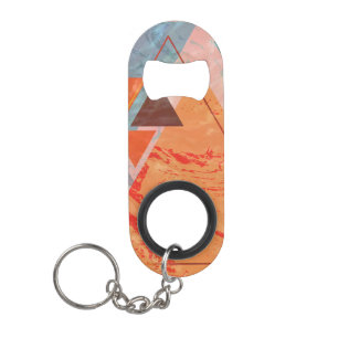 Modern triangle design – artistic geometry  keychain bottle opener