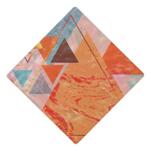 Modern triangle design – artistic geometry with st graduation cap topper