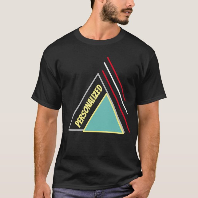 Modern Triangle Design Personalize Unisex Stylish  T-Shirt (Front)