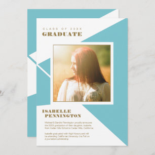 Modern Triangle Graphic Graduation Announcement