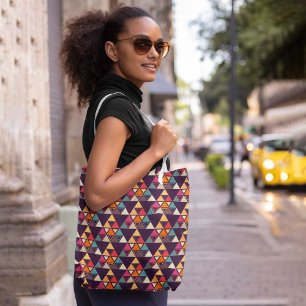 Modern Triangle Quilts Tote Bag