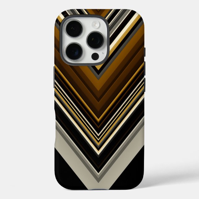 Modern triangles abstract and custom initials Case-Mate iPhone case (Back)