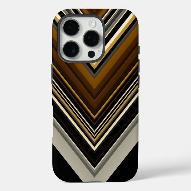 Modern triangles abstract and custom initials Case-Mate iPhone case (Back)