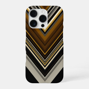 Modern triangles abstract and custom initials iPhone 16 pro case