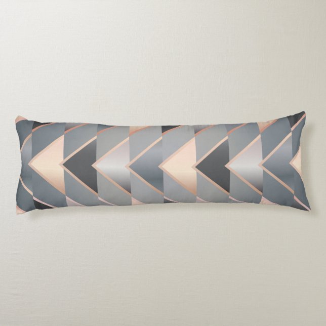 Modern Triangles Body Pillow (Back)