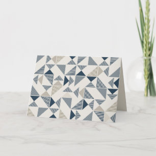modern triangles greeting card