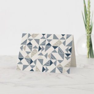modern triangles greeting card