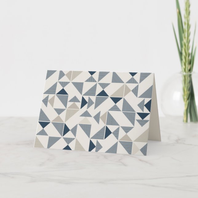 modern triangles greeting card (Front)
