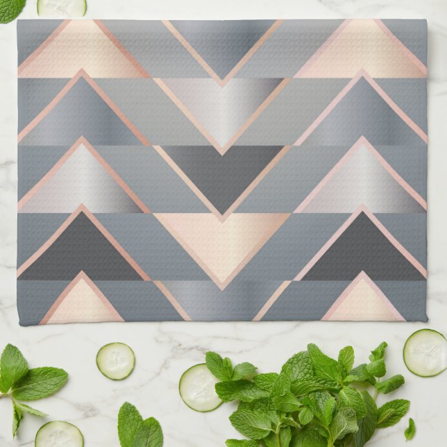 Modern Triangles Kitchen Towel (Folded)