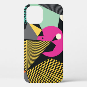 Modern Triangles: Memphis Style Pattern. iPhone 12 Case