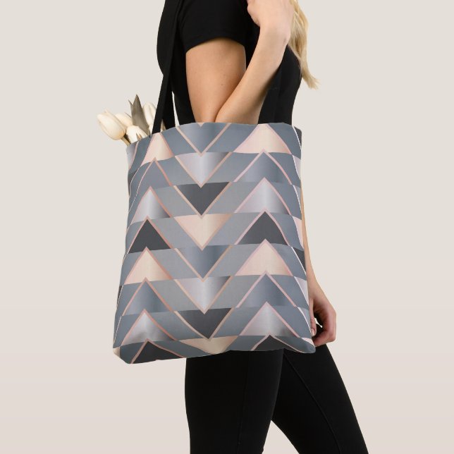 Modern Triangles Tote Bag (Close Up)