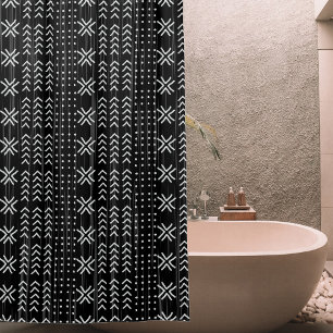 Modern Tribal Black White Mudcloth African Pattern