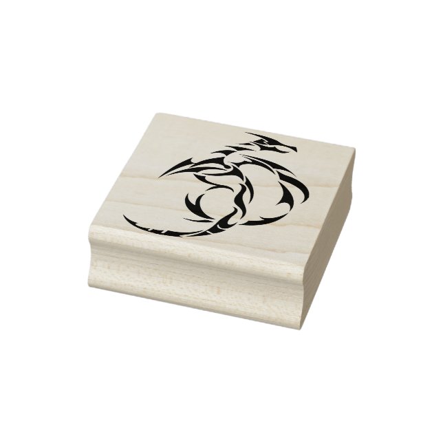 modern tribal dragon art stamp (Stamp)