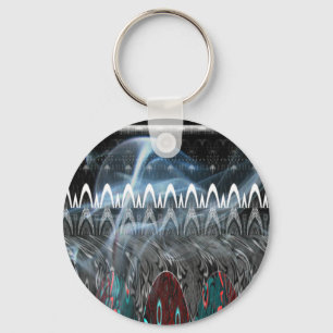 Modern Tribal Edgy design. Keychain