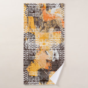 Modern tribal geometric seamless pattern bath towel