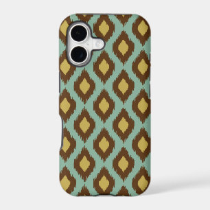 Modern tribal ikat blue yellow modern