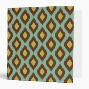 Modern tribal ikat blue yellow modern binder