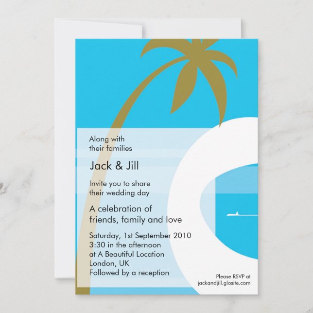 Modern Tropical 5x7 Invitation (Front)
