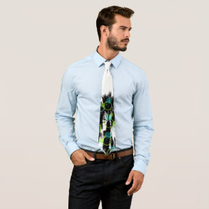 Modern Tropical Abstract Palm Tree Men's Tie