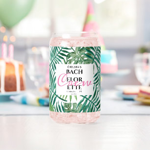 Modern Tropical Bachelorette Weekend Party Can Glass
