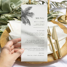 Modern Tropical Beach Minimalist Wedding 3-Course