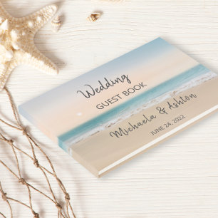 Modern Tropical Beach Wedding Livre d'Invité