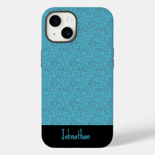 Modern Tropical Blue Splash Grey  Case-Mate iPhone 14 Case